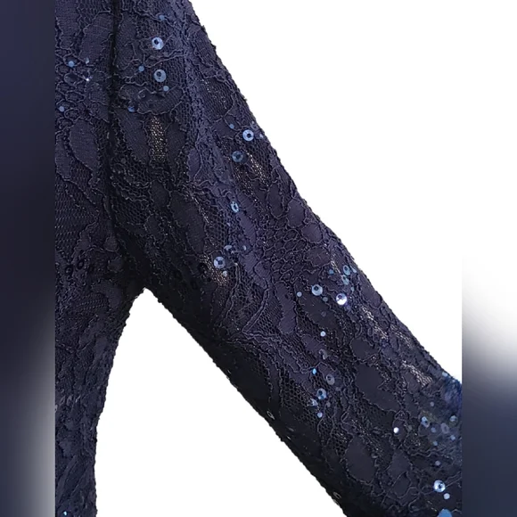 Lauren Ralph Lauren size 6 navy blue dress - Picture 5 of 10